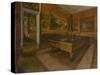 Billiard Room at Ménil-Hubert, 1892-Edgar Degas-Stretched Canvas