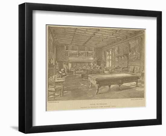 Billiard Room, Chateau De Meillant, Near Bourges, France-null-Framed Giclee Print