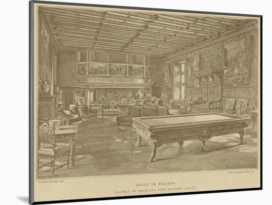 Billiard Room, Chateau De Meillant, Near Bourges, France-null-Mounted Giclee Print