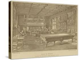 Billiard Room, Chateau De Meillant, Near Bourges, France-null-Stretched Canvas