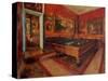 Billiard Room-Edgar Degas-Stretched Canvas