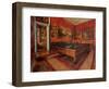 Billiard Room-Edgar Degas-Framed Art Print