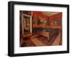 Billiard Room-Edgar Degas-Framed Art Print