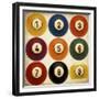 Billiards Antiqued-GI ArtLab-Framed Giclee Print
