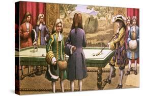 Billiards, as Played by Louis Xiv at Versailles-Pat Nicolle-Stretched Canvas