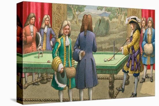 Billiards, as Played by Louis XIV at Versailles-Pat Nicolle-Stretched Canvas