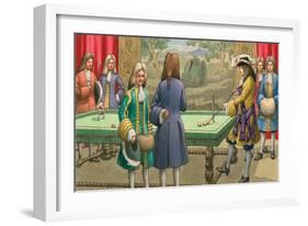 Billiards, as Played by Louis XIV at Versailles-Pat Nicolle-Framed Giclee Print