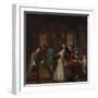 Billiards - from a Series of Four Paintings Showing People at Leisure, 18th Century-null-Framed Giclee Print