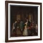 Billiards - from a Series of Four Paintings Showing People at Leisure, 18th Century-null-Framed Giclee Print