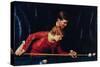 Billiards Is Easy to Learn (or Couple Playing Billiards)-Norman Rockwell-Stretched Canvas