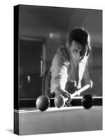 Billiards Player 1930S-null-Stretched Canvas