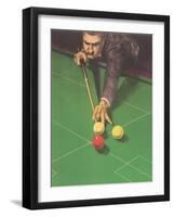 Billiards Player-null-Framed Art Print