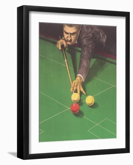 Billiards Player-null-Framed Art Print