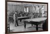 Billiards Room for Soldiers at the Y.M.C.A. Photograph-Lantern Press-Framed Art Print