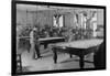 Billiards Room for Soldiers at the Y.M.C.A. Photograph-Lantern Press-Framed Art Print