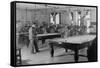 Billiards Room for Soldiers at the Y.M.C.A. Photograph-Lantern Press-Framed Stretched Canvas