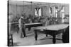 Billiards Room for Soldiers at the Y.M.C.A. Photograph-Lantern Press-Stretched Canvas