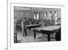 Billiards Room for Soldiers at the Y.M.C.A. Photograph-Lantern Press-Framed Premium Giclee Print