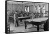 Billiards Room for Soldiers at the Y.M.C.A. Photograph-Lantern Press-Framed Stretched Canvas