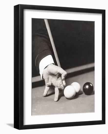 Billiards World Champion Willie Hoppe's Hand Was Insured for $100,000-null-Framed Photo