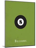 Billiards-null-Mounted Art Print