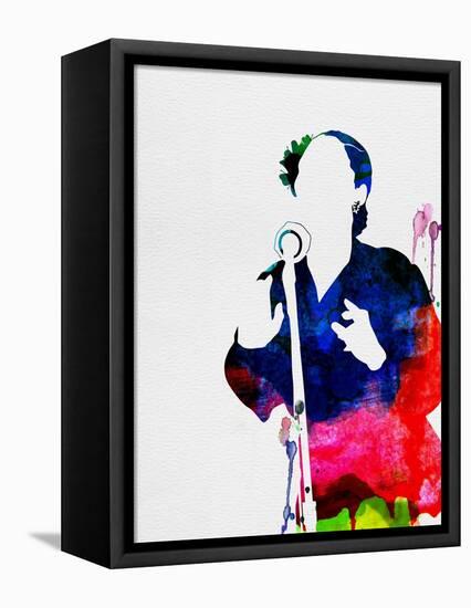 Billie Holiday Watercolor-Lana Feldman-Framed Stretched Canvas