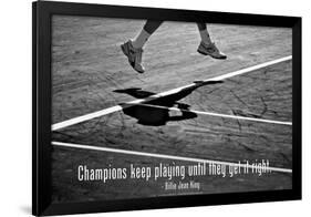 Billie Jean King Champions Quote Poster-null-Framed Photo