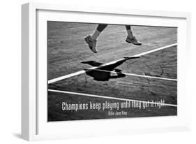 Billie Jean King Champions Quote-null-Framed Photo