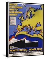 Billige Mittelmeer Und Nordland-Reisen Poster-null-Framed Stretched Canvas