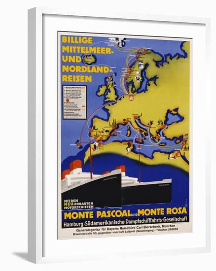 Billige Mittelmeer Und Nordland-Reisen Poster-null-Framed Giclee Print