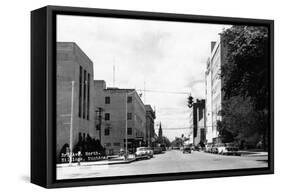 Billings, Montana - Northern View up Third Ave-Lantern Press-Framed Stretched Canvas