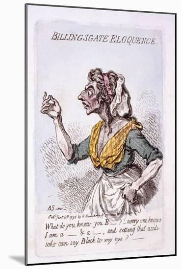 Billingsgate Eloquence, 1795-James Gillray-Mounted Giclee Print