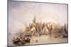 Billingsgate, First Day of Oysters, Early Morning, 1843-Edward Duncan-Mounted Giclee Print