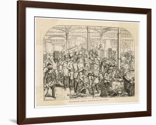 Billingsgate Fish Market the Fish Sold by Auction-William Mcconnell-Framed Art Print