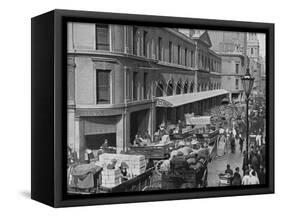 Billingsgate Market, City of London, c1900 (1911)-Pictorial Agency-Framed Stretched Canvas