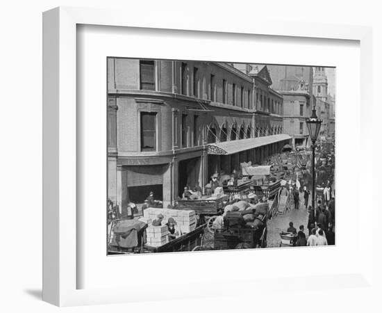 Billingsgate Market, City of London, c1900 (1911)-Pictorial Agency-Framed Photographic Print