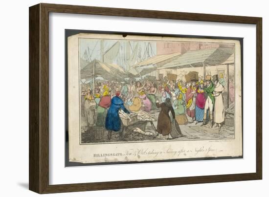 Billingsgate "Tom and Bob" at Billingsgate Market Taking in the Sights-Henry Thomas Alken-Framed Art Print