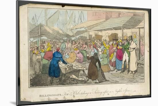 Billingsgate "Tom and Bob" at Billingsgate Market Taking in the Sights-Henry Thomas Alken-Mounted Art Print