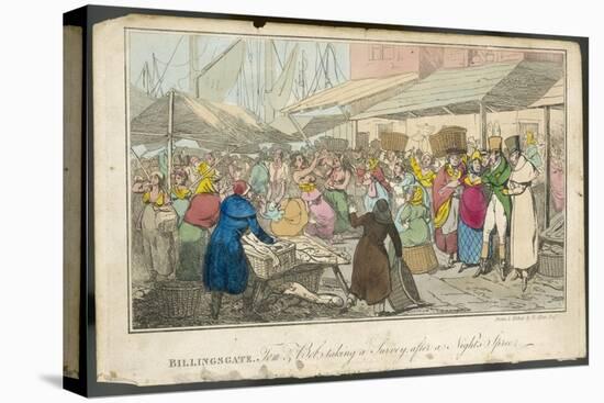 Billingsgate "Tom and Bob" at Billingsgate Market Taking in the Sights-Henry Thomas Alken-Stretched Canvas