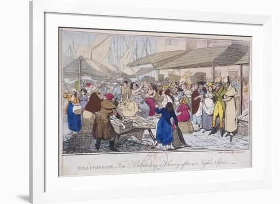 Billingsgate: Tom and Bob Taking a Survey after a Nights' Spree, London, 1820-Henry Thomas Alken-Framed Giclee Print