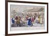 Billingsgate: Tom and Bob Taking a Survey after a Nights' Spree, London, 1820-Henry Thomas Alken-Framed Giclee Print