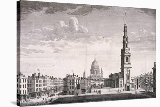 Billingsgate Wharf, London, 1801-JOHN WALKER-Stretched Canvas