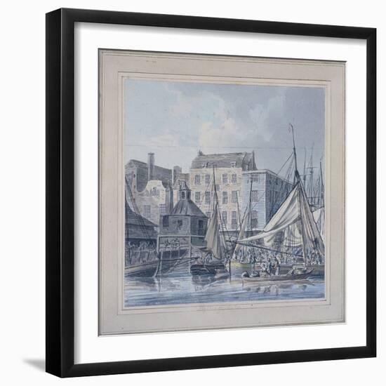 Billingsgate Wharf, London, C1790-Robert Clevely-Framed Giclee Print