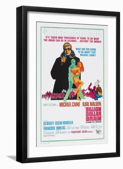 Billion Dollar Brain, Michael Caine, 1967-null-Framed Art Print