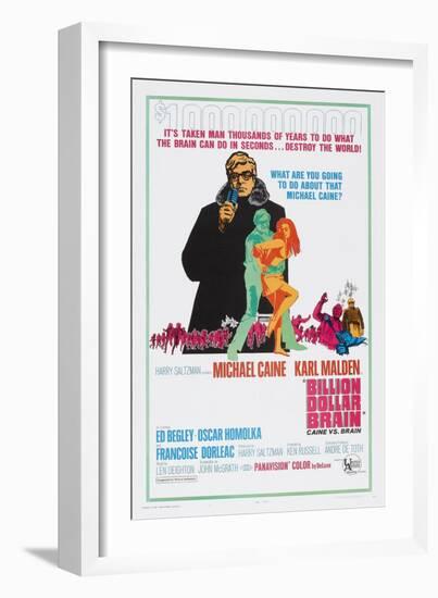 Billion Dollar Brain, Michael Caine, 1967-null-Framed Art Print