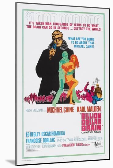 Billion Dollar Brain, Michael Caine, 1967-null-Mounted Art Print