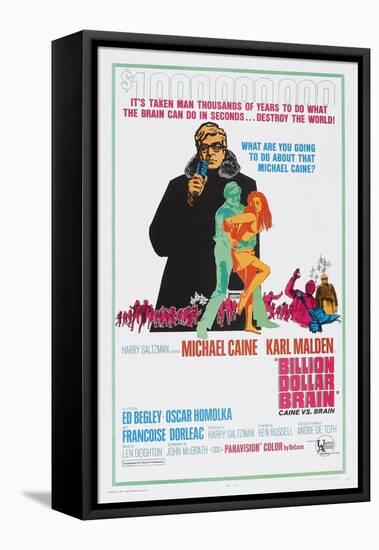 Billion Dollar Brain, Michael Caine, 1967-null-Framed Stretched Canvas