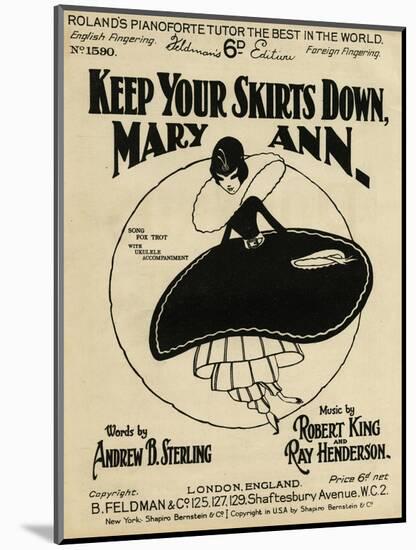 Billowing Skirt 1925-null-Mounted Art Print