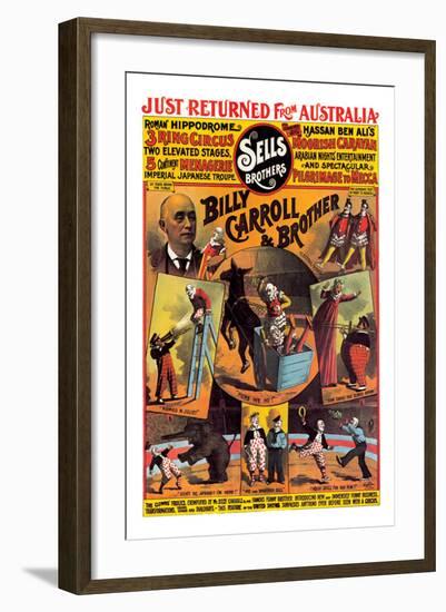 Billy Carroll and Brother, Clowns-null-Framed Art Print