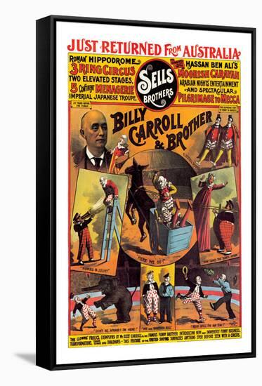 Billy Carroll and Brother, Clowns-null-Framed Stretched Canvas